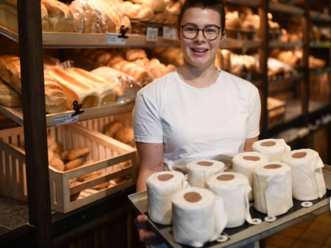 Bakery sells toilet paper cakes amid coronavirus-caused shortage
