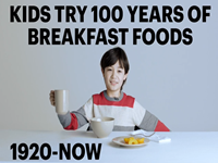 Kids Try 100 Years of Breakfast Foods
