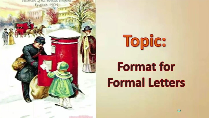 Format for Formal Letters