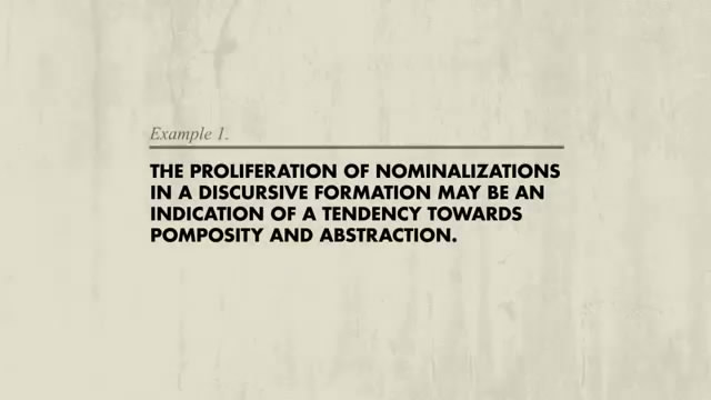 Beware of nominalizations - Helen Sword